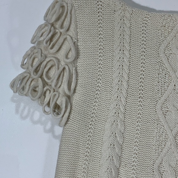 Anthropologie HWR Loop Cable Short Sleeve Sweater - Picture 6 of 8
